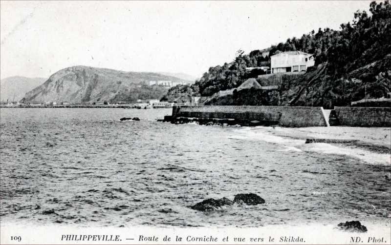 Philippeville - La corniche et vue sur le Skikda